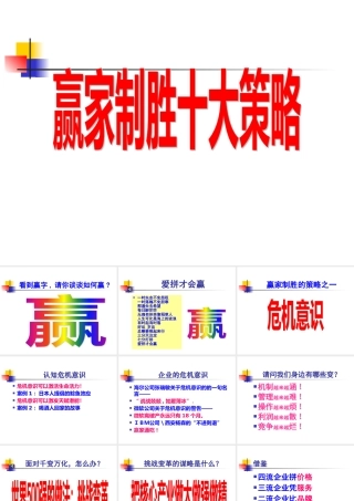 《赢家制胜十大策略》