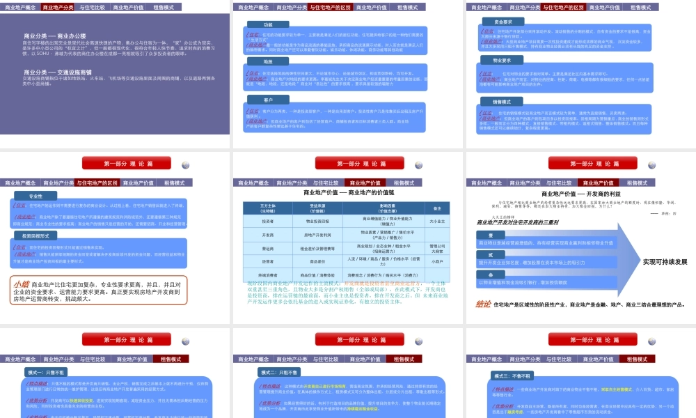 【完整版75页只需2分】商业地产商业模式探析
