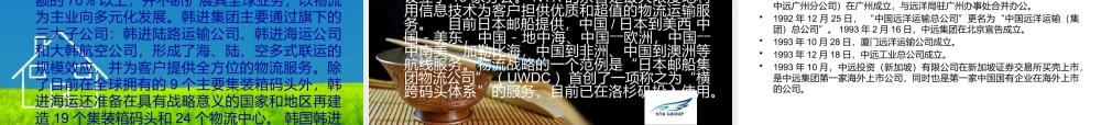 世界主要集装箱班轮公司发展现状讲义