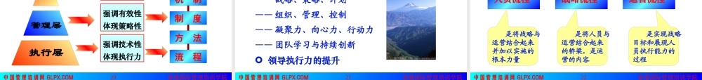《赢在执行高效执行力研修班》培训教程