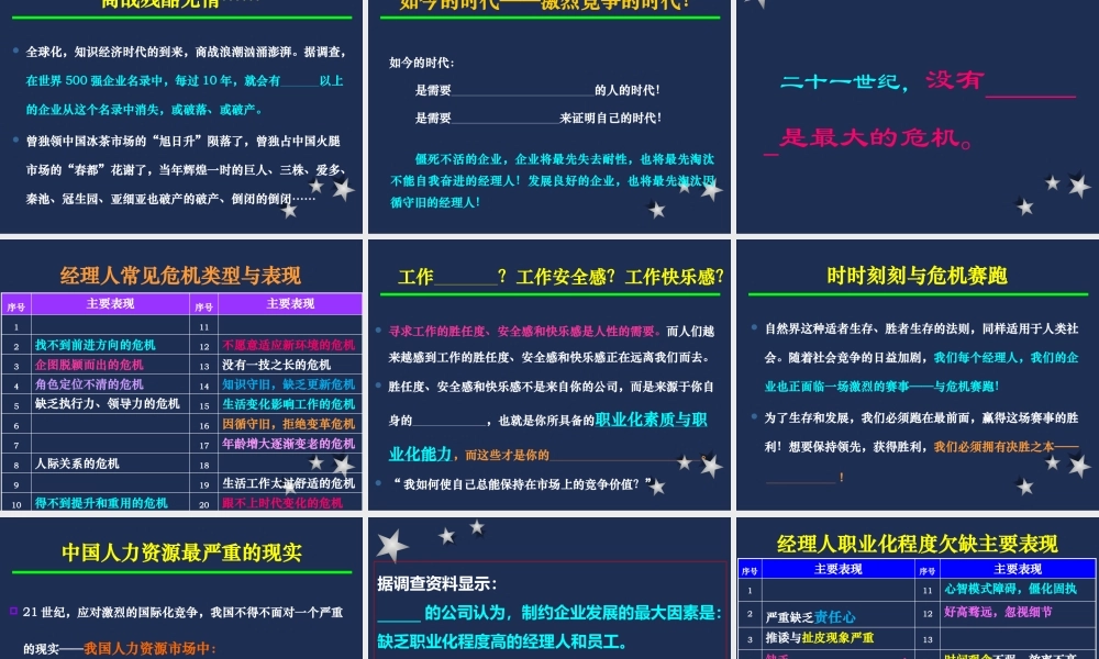 《优秀管理者职业化塑造》