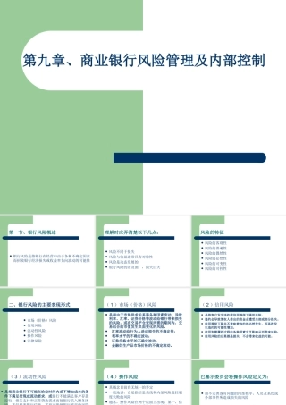【西南财大课件商业银行管理】第9章、风险管理
