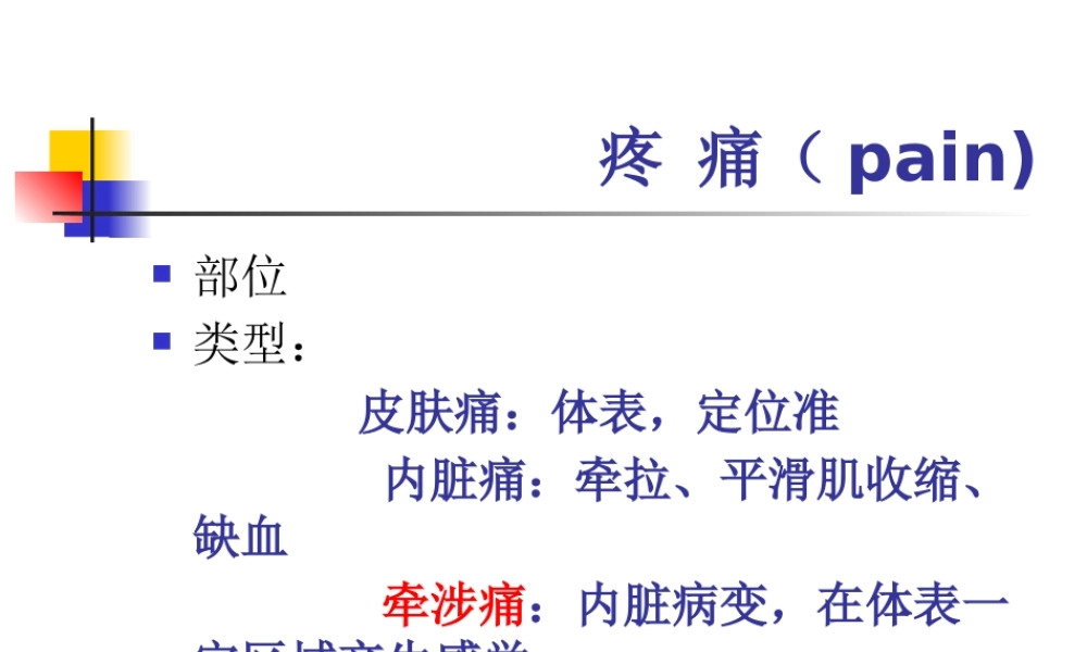 【西医诊断学幻灯片】疼痛3