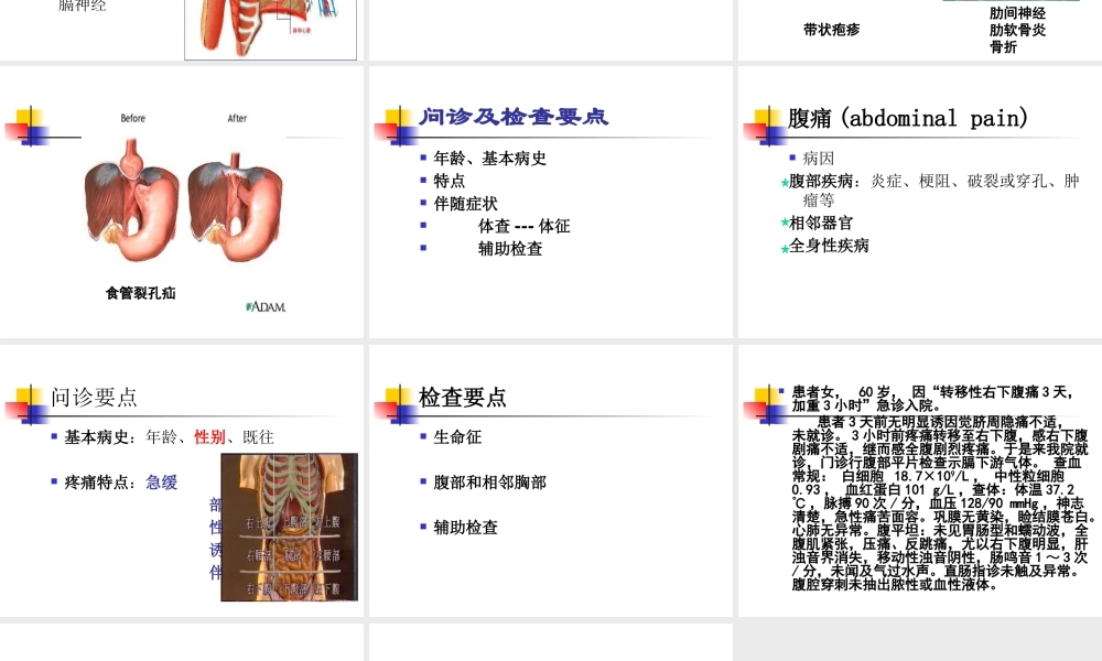 【西医诊断学幻灯片】疼痛3