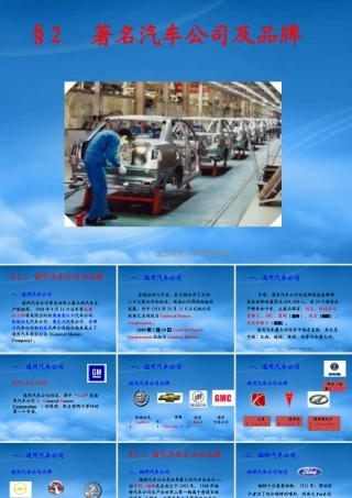 世界著名汽车公司及品牌(ppt 172页)