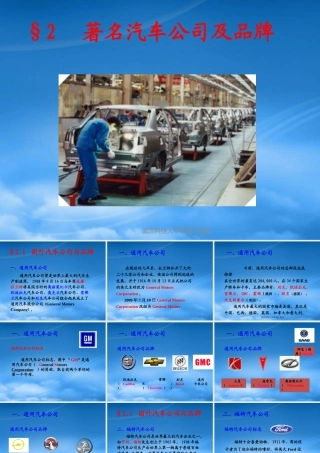 世界著名汽车公司及品牌