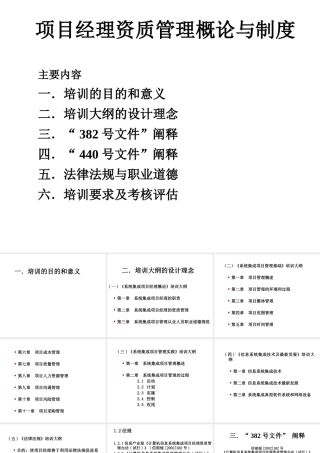 【项目经理管理制度】-项目经理资质管理概论与制度