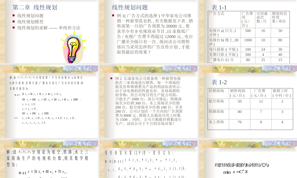 《运筹学》讲座