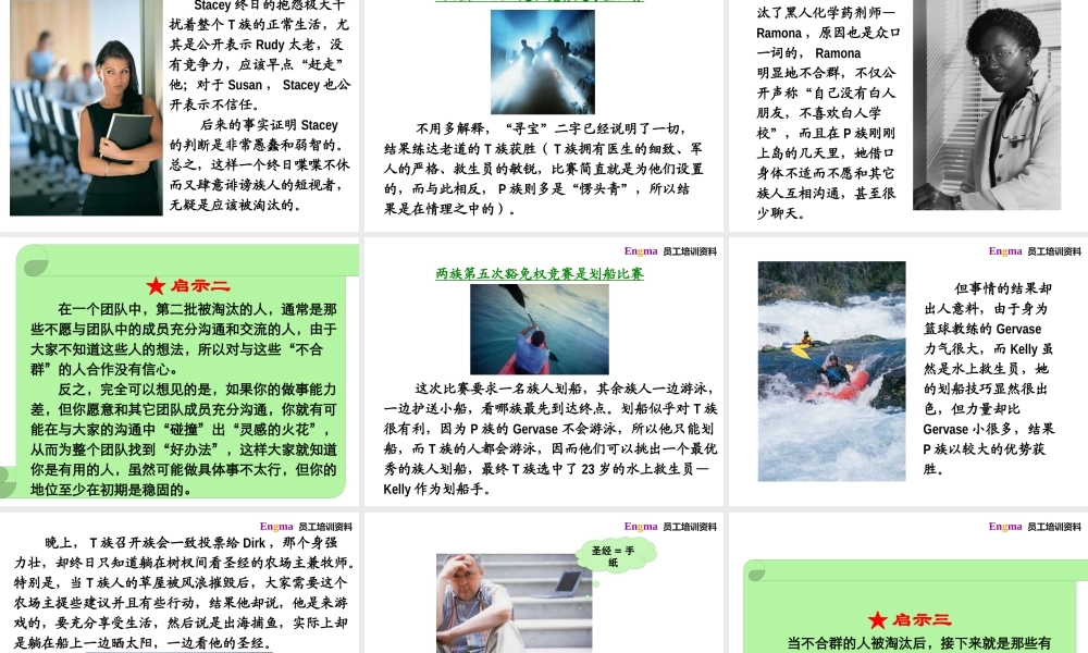 世界著名生存游戏启示录(团队建设)