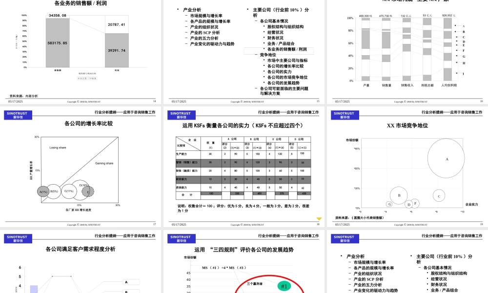 【新华信】行业分析提纲-应用于咨询销售工作