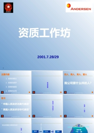 世界著名咨询公司素质模型管理培训范本
