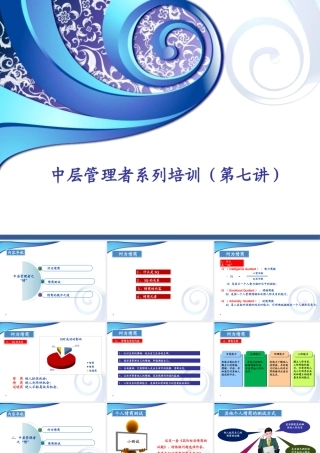 【演讲版】中层管理者的管理技巧提升(第七讲)
