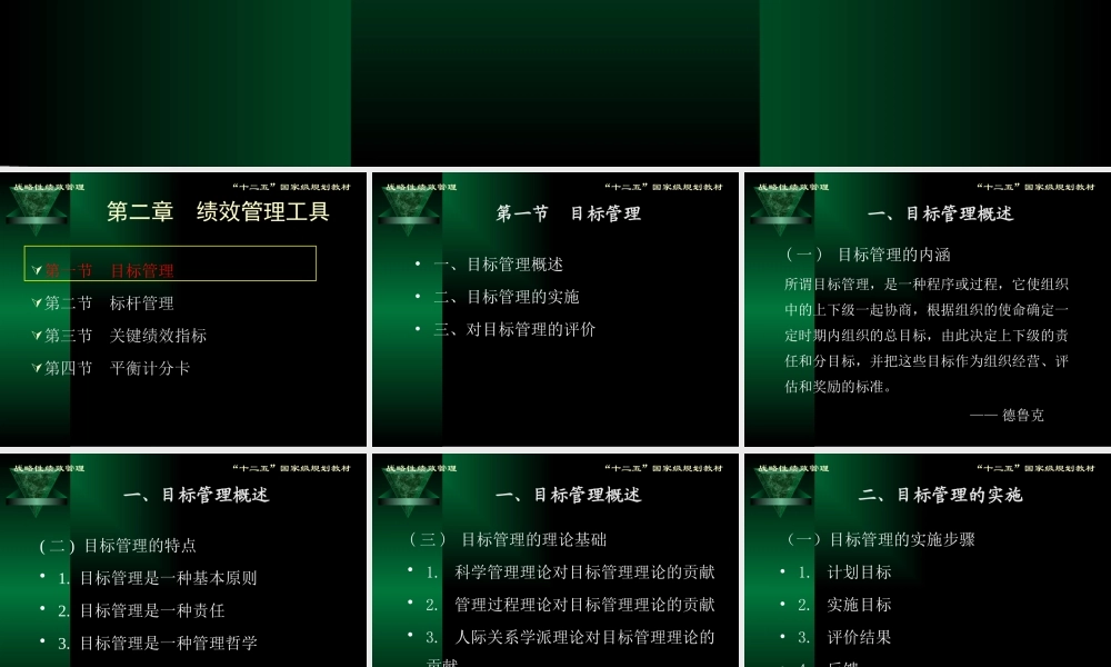 《战略性绩效管理》课件方振邦第四版第二章