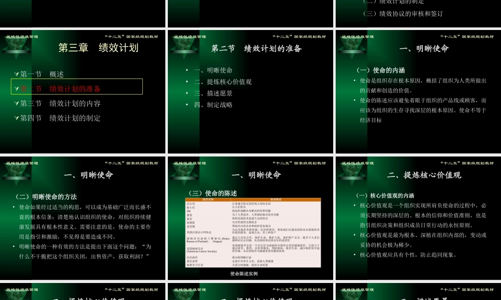 《战略性绩效管理》课件方振邦第四版第三章