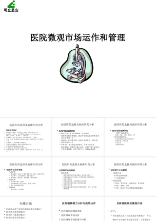 【医院微观市场运作和管理】