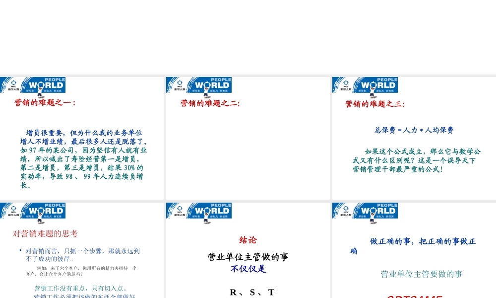 【营销管理的系统运作】