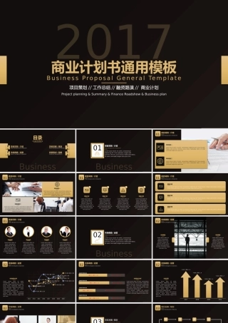 【赢战职场】黑金高端商业计划书通用模板01