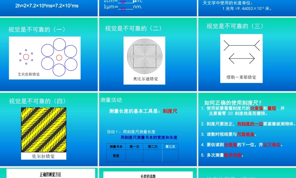 《长度与时间的测量》