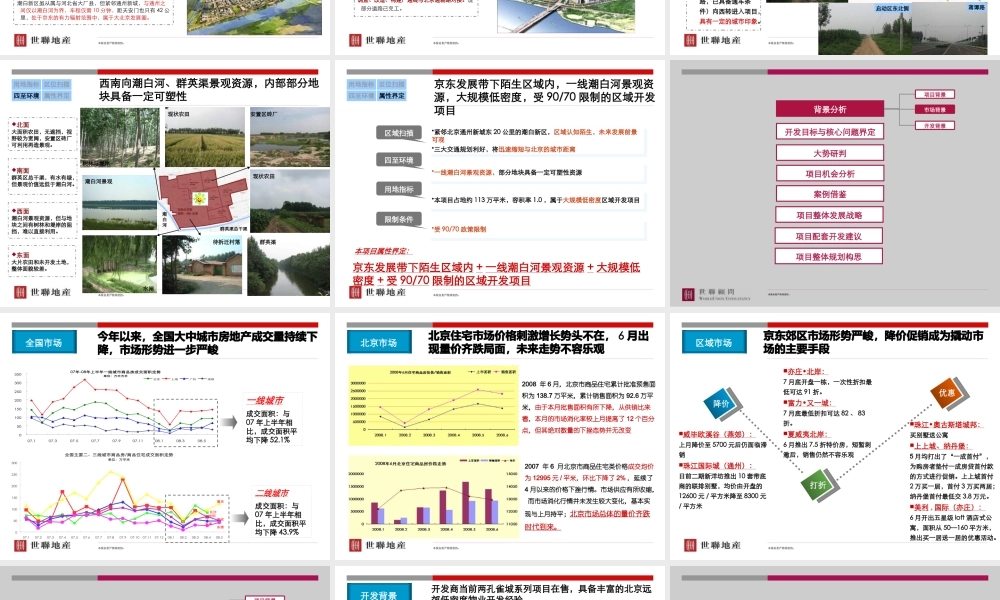 世联_北京京御大厂潮白河项目整体定位与发展战略中期汇报_13