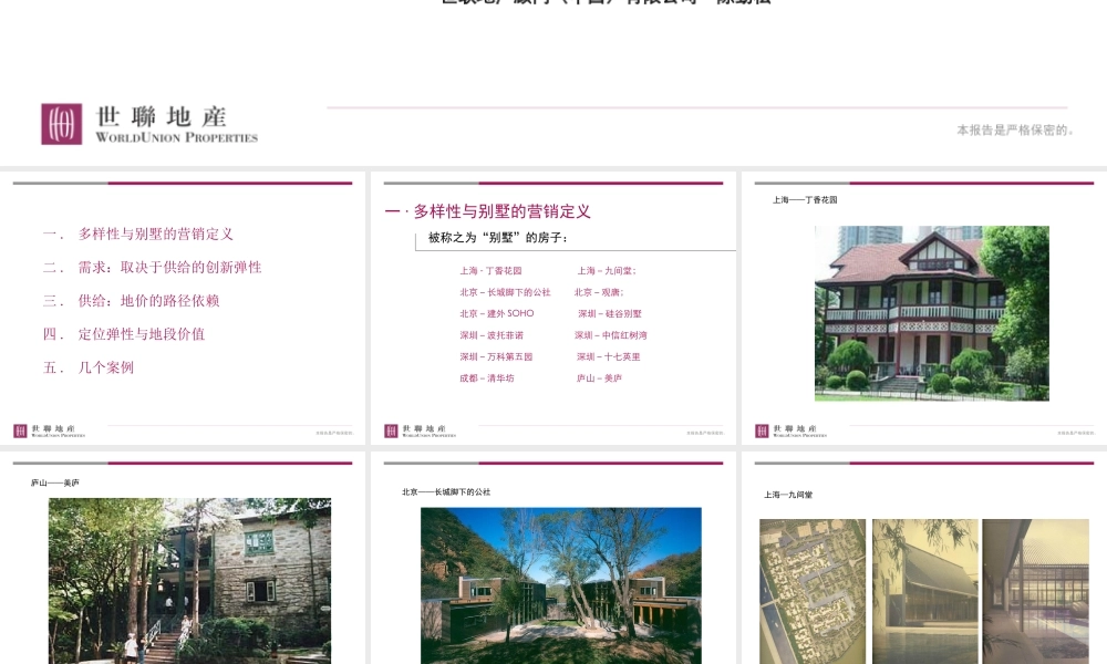 世联_别墅价值挖掘的认识_定位于营销_46PPT