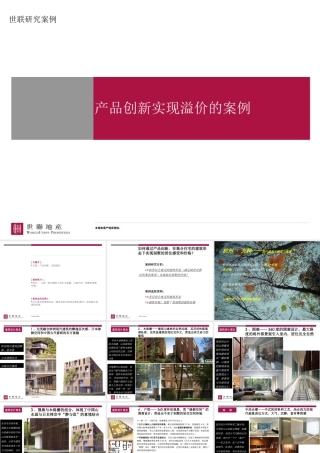 世联_产品创新实现溢价的案例_11PPT