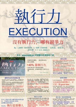 【执行力－告诉你如果取得成功】