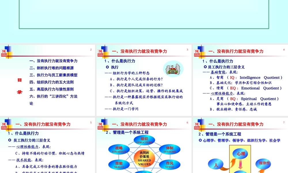 【执行能力-精选讲议】=高效执行力提升之培训讲议【P04