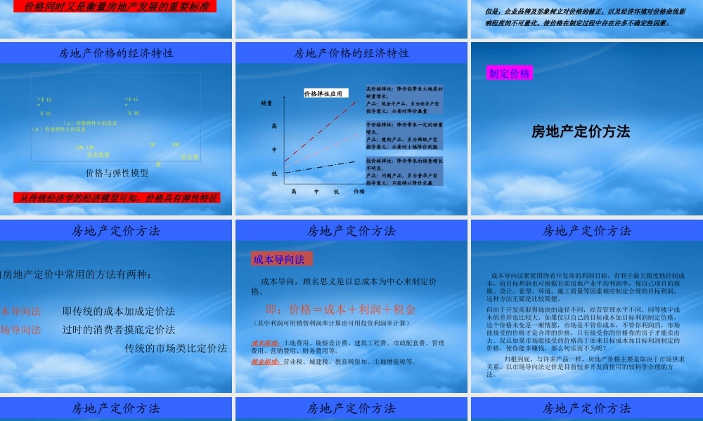 世联_房地产定价及价格策略