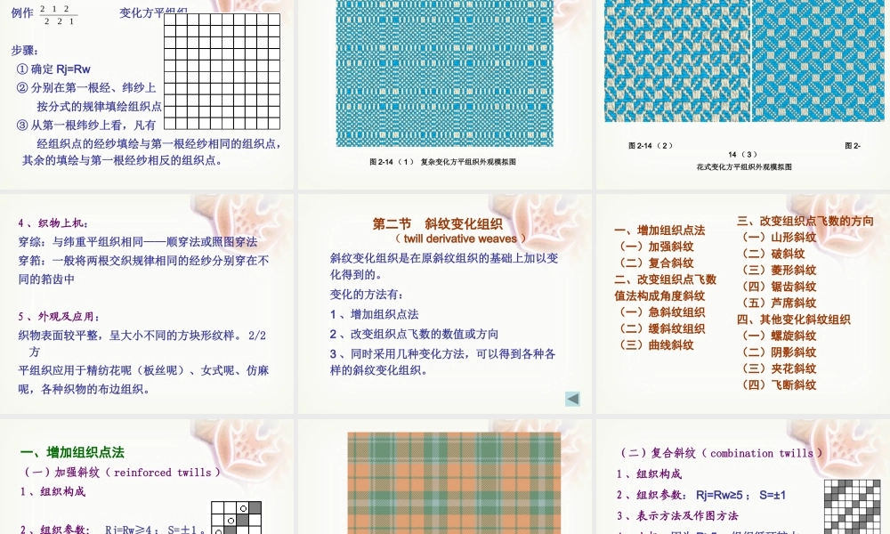 《织物组织与分析》第三章变化组织