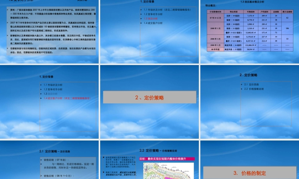 世联_广州金地_荔湖城_A区二期价格策略报告_45PPT