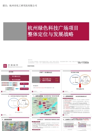 世联_杭州绿色科技广场项目整体定位与发展战略_160PPT