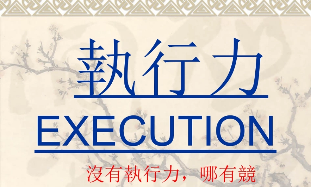 《执行力》一书