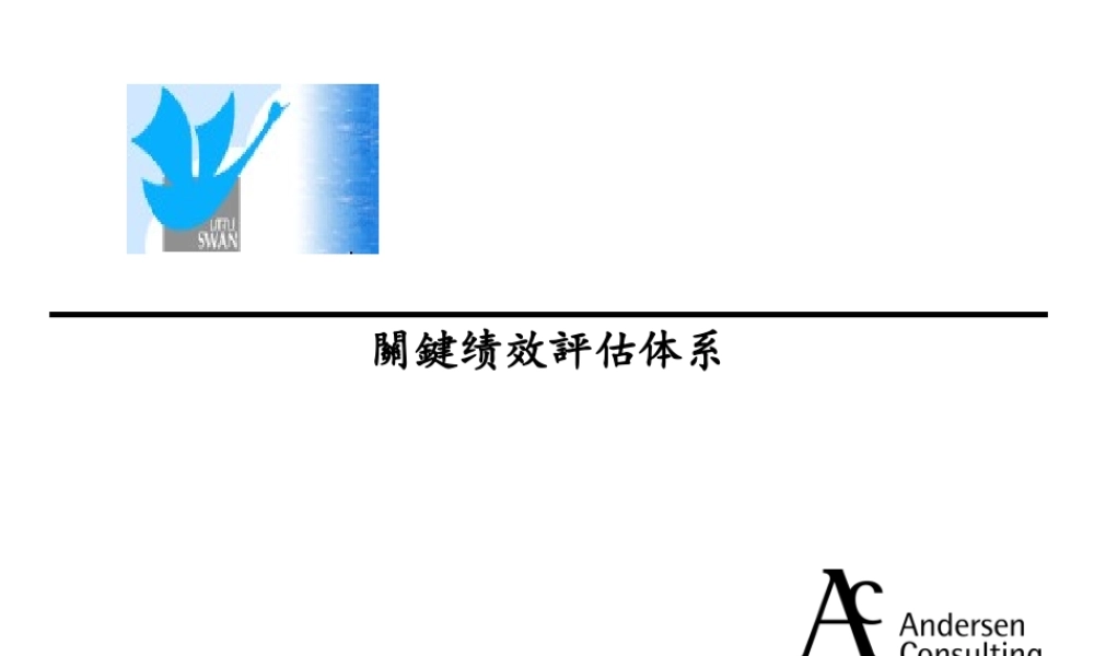 【咨询报告】埃森哲-小天鹅股份公司-关键绩效评估体系54页