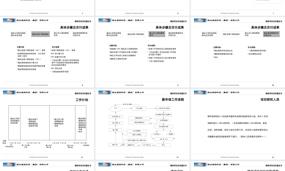 【咨询报告】新华信-联合基因科技-绩效评估项目建议书46页