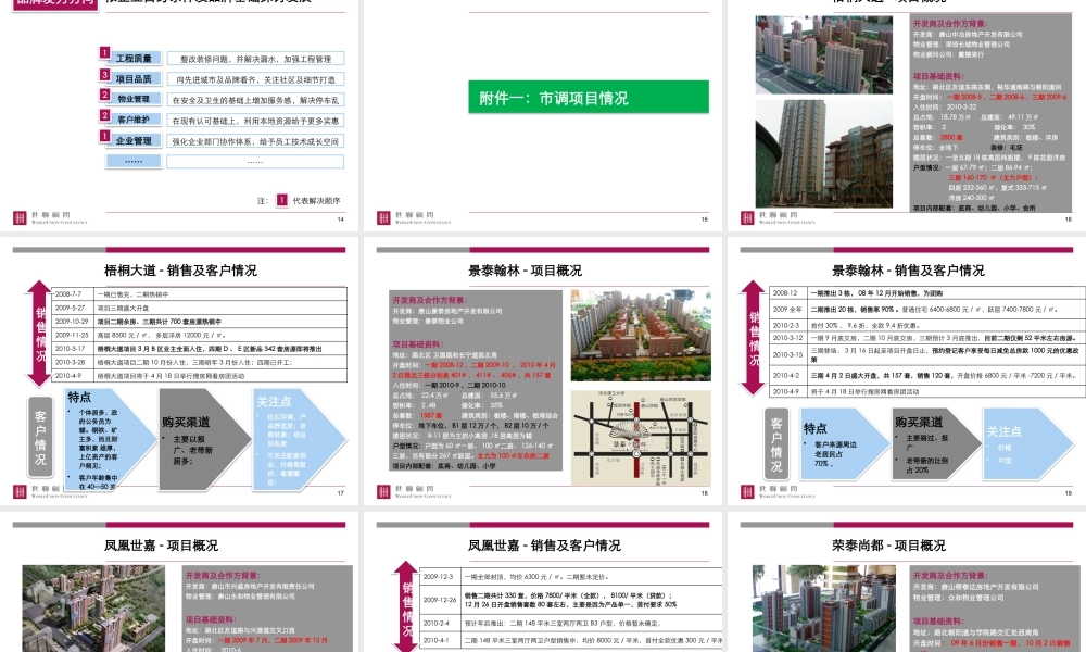 世联_河北唐山新天地项目开发公司诊断沟通小结_80页_XXXX年