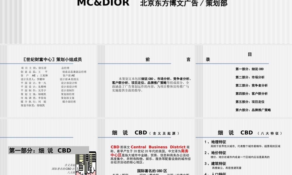 〖世纪财富中心〗项目品牌推广策划案