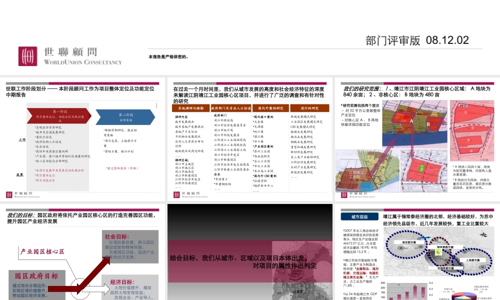 世联_江苏江阴靖江工业园区_两大产业聚集区整体定位及发展战略_110PPT