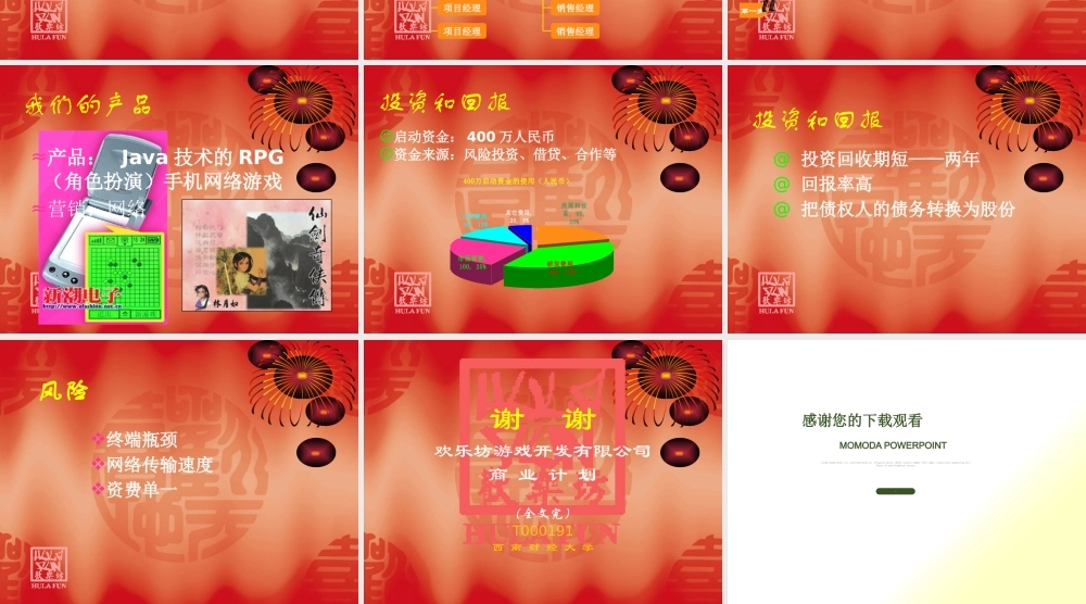 ×××游戏开发有限公司商业计划(2)