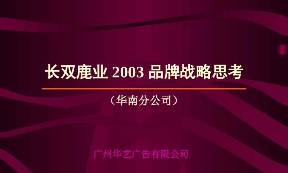 ××2003品牌战略思考