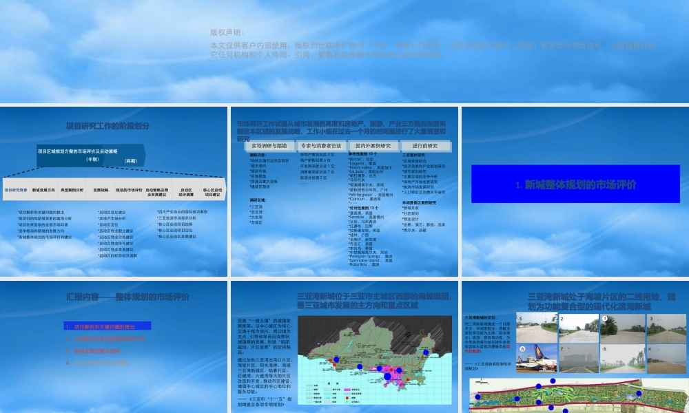 世联_鲁能三亚湾新城项目区域规划方案市场评价及启动策略_151PPT
