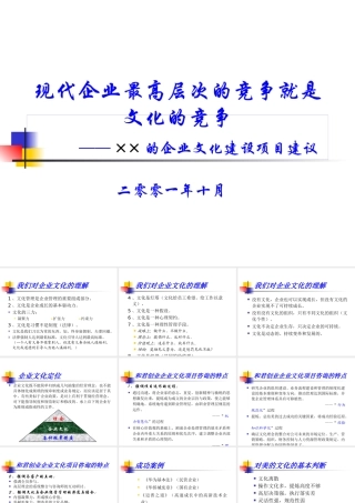 ××的企业文化建设项目建议(ppt24)