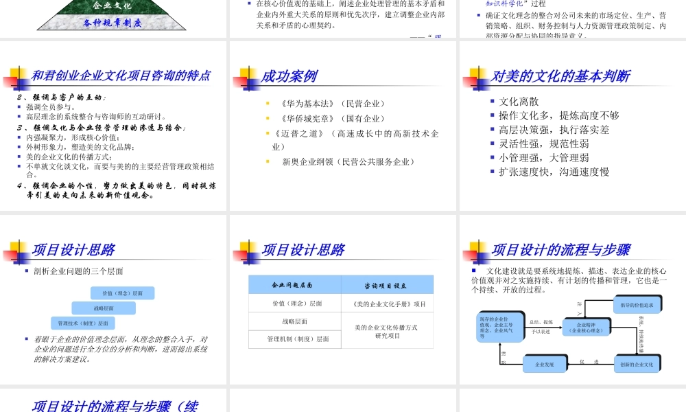 ××的企业文化建设项目建议ppt24