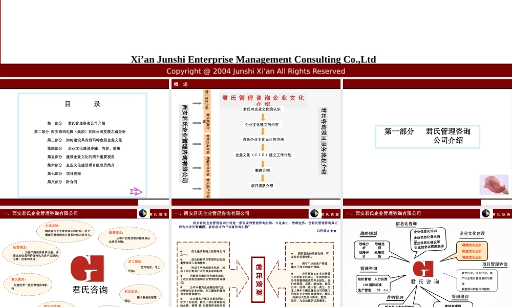 ××电机（集团）有限公司企业文化项目建议书（PPT 70页）