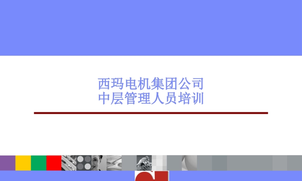 ××电机集团公司中层管理人员培训建议(3)