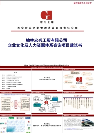 ××工贸有限公司企业文化及人力资源体系咨询项目建议书（PPT 71页）
