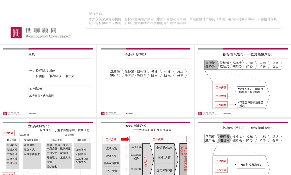 世联_如何快速有效投标_北京代理销售项目投标工作小结