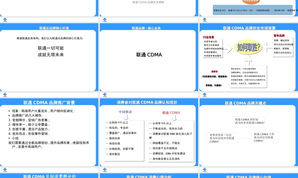 ××公司CDMA暨综合业务发展策略及宣传推广方案(3)