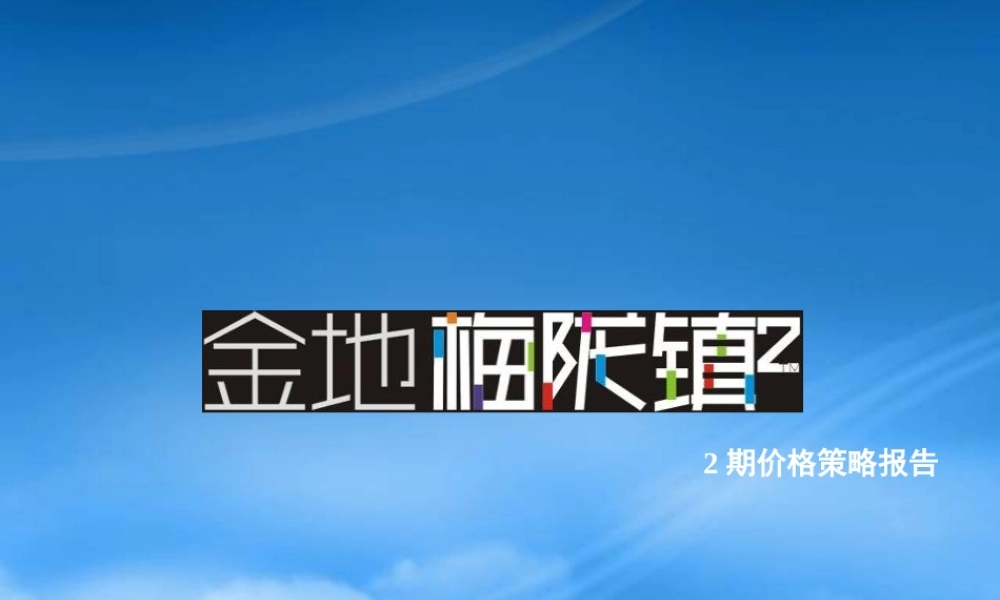 世联_深圳金地梅陇镇2期价格策略报告_93PPT_经典