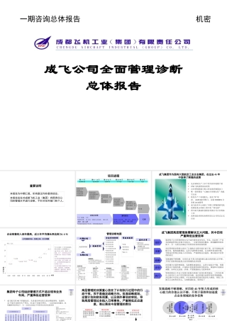 ××公司全面管理诊断总体报告（PPT 229页）