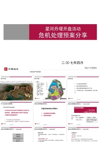 世联_深圳星河丹堤开盘活动危机处理预案分享_33PPT